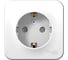 Розетка Systeme Electric BLANCA открытой установки, с заземлением, со шторками, белый BLNRA011101 1