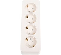 4-ая розетка Systeme Electric BLANCA открытой установки, с заземлением, со шторк, молочный BLNRA011412