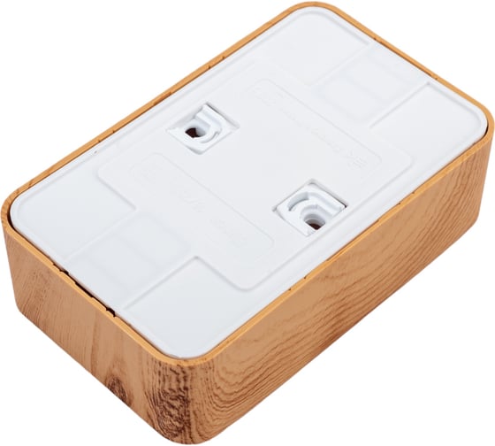 Двойная розетка Systeme Electric BLANCA открытой установки, без заземления, без шторок, 16 А, 250 В, ясень BLNRA000215