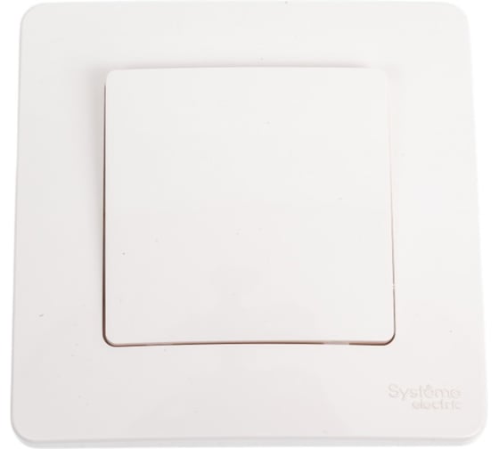 1-клавишный выключатель Systeme Electric BLANCA скрытой установки, 6А, 250B, молочный BLNVS006102