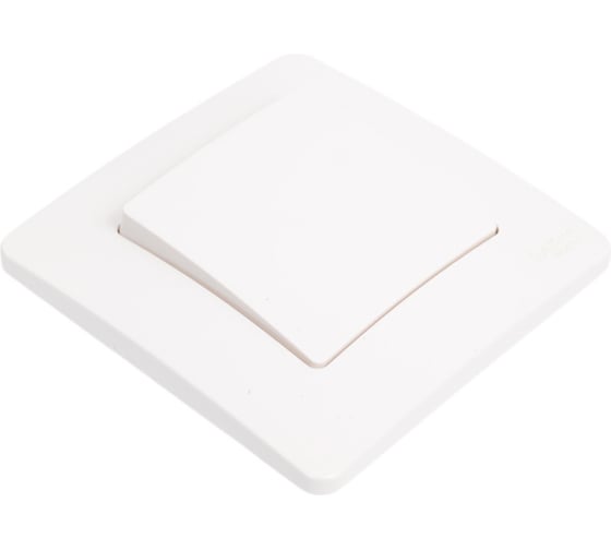 1-клавишный выключатель Systeme Electric BLANCA скрытой установки, 6А, 250B, молочный BLNVS006102
