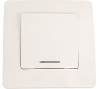1-клавишный выключатель с подсветкой Systeme Electric BLANCA скрытой установки, 6А, 250B, молочный BLNVS006112