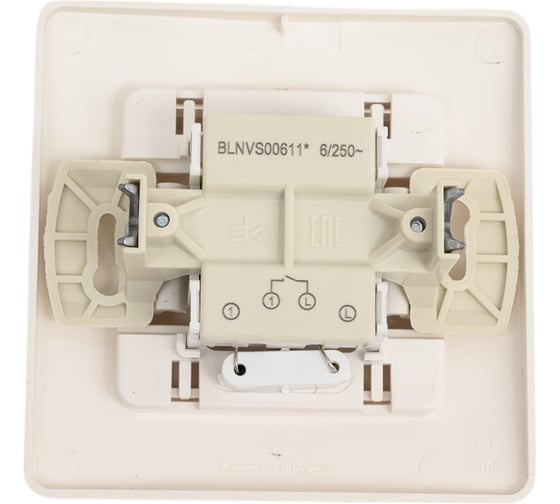 1-клавишный выключатель с подсветкой Systeme Electric BLANCA скрытой установки, 6А, 250B, молочный BLNVS006112