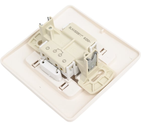 1-клавишный выключатель с подсветкой Systeme Electric BLANCA скрытой установки, 6А, 250B, молочный BLNVS006112