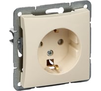 Розетка Systeme Electric ДУЭТ с заземлением, со шторками, 16А SE WDE000245