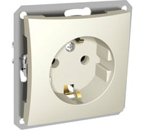 Розетка Systeme Electric ДУЭТ с заземлением, 16А, бежевый SE WDE000243