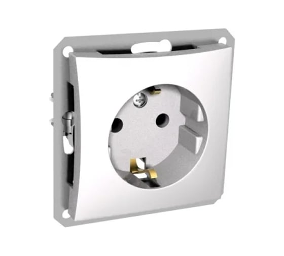 Розетка Systeme Electric ДУЭТ с заземлением, 16А, белый SE WDE000143