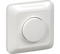 Поворотный светорегулятор Systeme Electric ПРИМА скрытой установки, диммер, 300Вт, 230В, белый SR-1S0-BI
