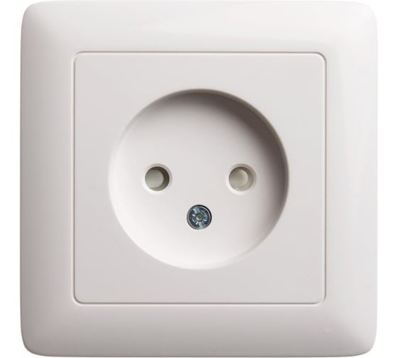 Розетка Systeme Electric ХИТ скрытой установки, без заземления, со шторками, 10А, 250В, белый RS10-135-B