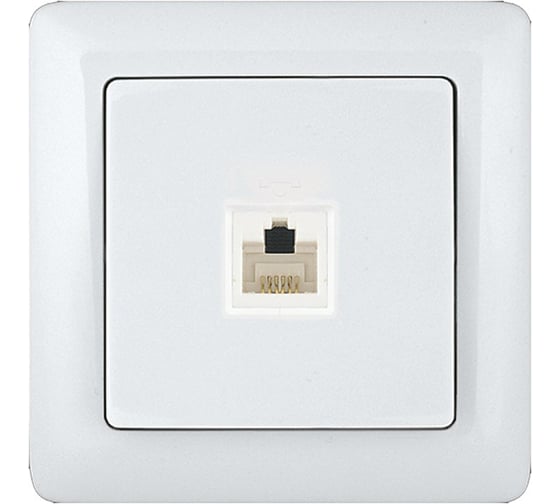 Телефонная розетка Systeme Electric ХИТ, С/У RJ11, белый RT-4S3-B