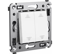 Двухклавишный переключатель в стену DKC Avanti, Белое облако 4400114