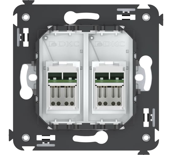 Двойная розетка DKC Avanti RJ45, в стену, категория 5e, Белое облако 4400464