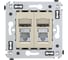 Двойная розетка DKC, Avanti RJ45, в стену, экранированная, категория 5e, ванильная дымка 4405364 2