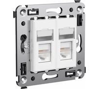 Двойная экранированная розетка DKC Avanti, Белое облако, RJ45, в стену, 5e 4400364