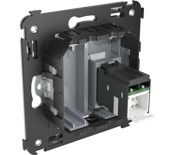 Одинарная розетка DKC, Avanti, закаленная сталь, RJ45, в стену, 5e 4404463