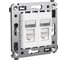 Двойная розетка DKC, Avanti, Белое облако, RJ45, в стену, категория 6 4400294 1