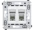 Двойная розетка DKC, Avanti, Белое облако, RJ45, в стену, категория 6 4400294 2