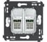 Двойная розетка DKC, Avanti, Белое облако, RJ45, в стену, категория 6 4400294 3