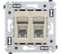 Двойная розетка DKC Avanti, Ванильная дымка, RJ45, в стену, категория 6 4405294 2