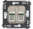 Двойная розетка DKC Avanti, Ванильная дымка, RJ45, в стену, категория 6 4405294 3