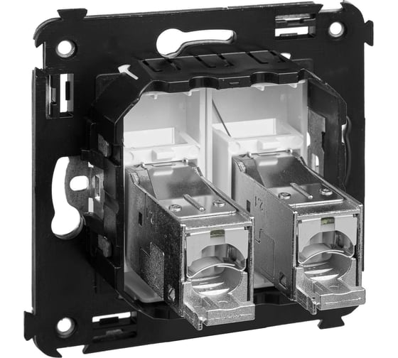 Двойная экранированная розетка DKC, Avanti, Белое облако, RJ45, в стену, категория 6 4400394