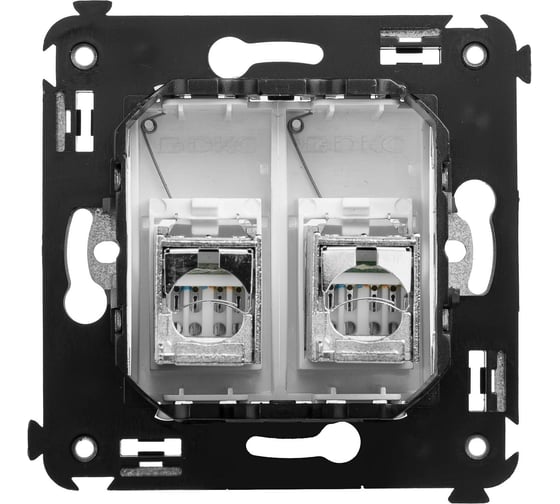 Двойная экранированная розетка DKC, Avanti, Белое облако, RJ45, в стену, категория 6 4400394