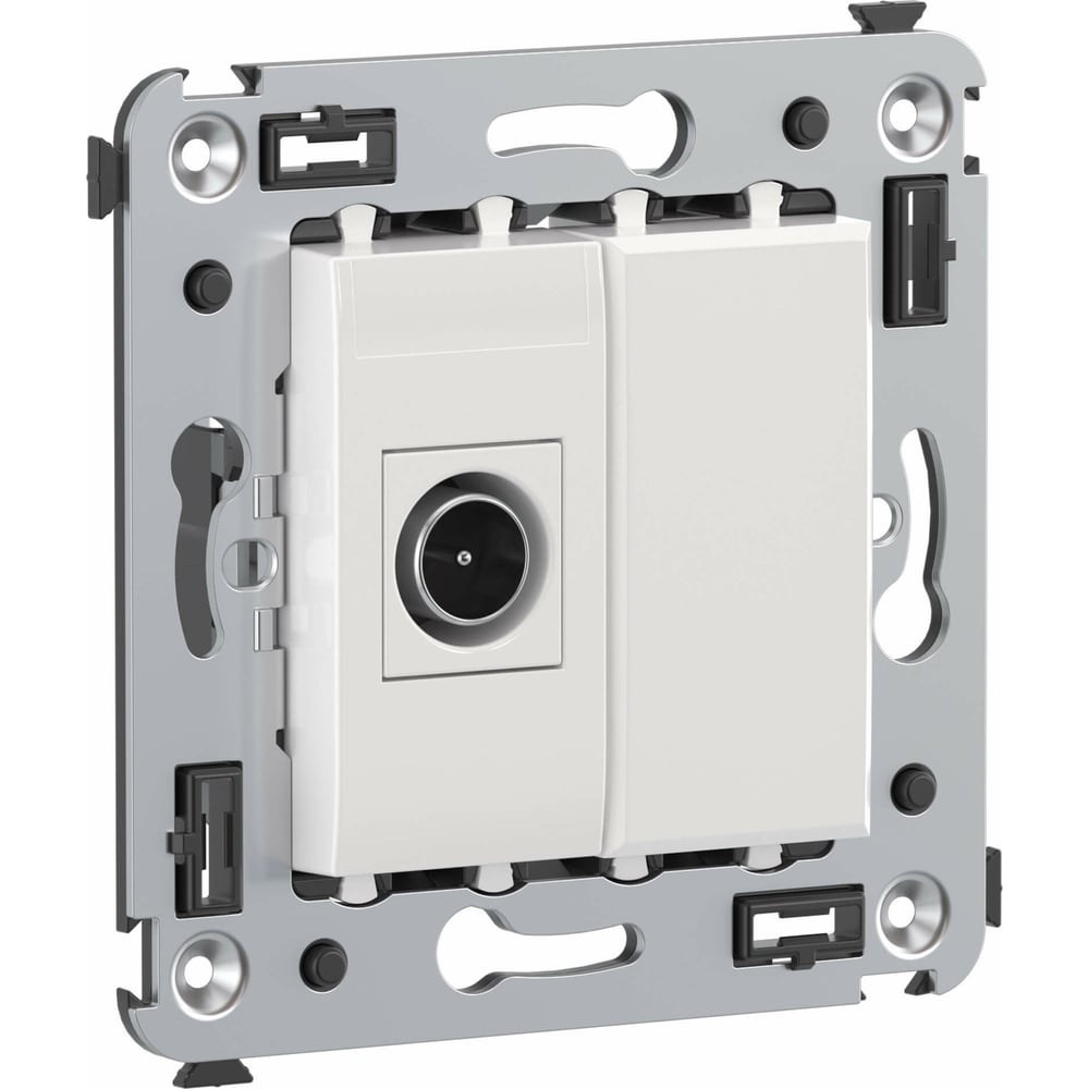 Оконечная TV розетка DKC, Avanti, белое облако, в стену 4400503 ...