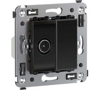 Розетка TV проходная в стену DKC Avanti черный квадрат 1 ШТ 4402513