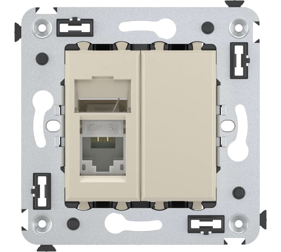 Одинарная компьютерная розетка DKC, Avanti, ванильная дымка, RJ45, категория 5e 4405463