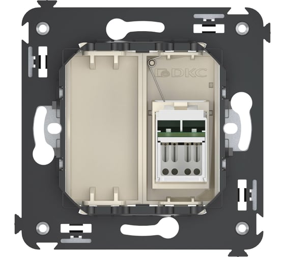 Одинарная компьютерная розетка DKC, Avanti, ванильная дымка, RJ45, категория 5e 4405463