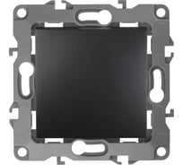 Кнопка ЭРА 12111105 10АХ250В, 12, антрацит, Б0047834