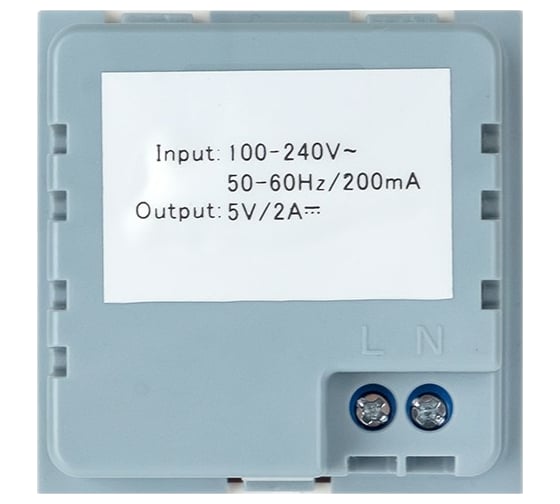 Розетка USB EKF сила тока 2.1А без индикатора E2MR2-20USB-10