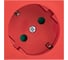 Розетка EKF 45х45 PRO, с заземлением, красная, 45 град E6MR16-028-70-45 2