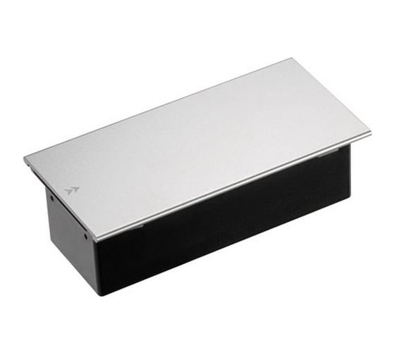 Выдвижная встраиваемая розетка Mebax JX (Slide Top) 2 секции Серебро 200х100х63мм 2 USB (с каб.пит.) 00-00002888