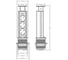 Выдвижная встраиваемая розетка Mebax 105S (J) 3 секции Чёрный Механический d=60мм 00-00002895 5