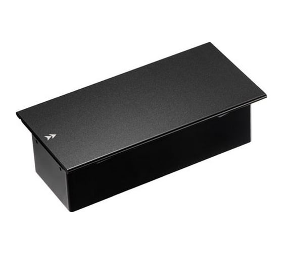 Выдвижная встраиваемая розетка Mebax JX (Slide Top) 2 секции Чёрный 200х100х63мм 2 USB (с каб.пит.) 00-00002889