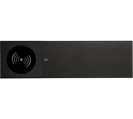 Выдвижная встраиваемая розетка Mebax JX (Slide Top) 2 секции Чёрный 350х100х63мм RJ-45 + 2 USB беспр.зарядка (с каб.пит.) 00-00002893