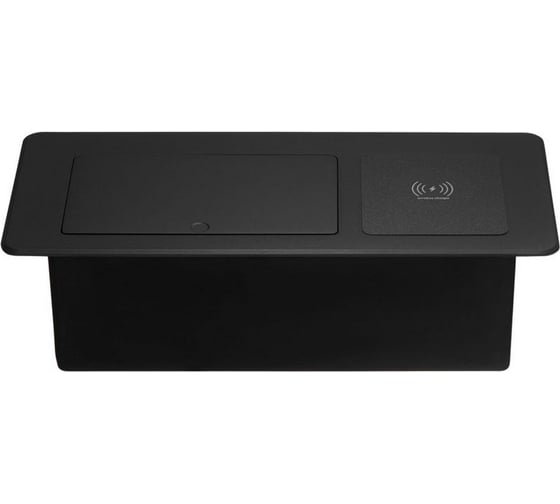 Выдвижная встраиваемая розетка Mebax LK-DMS-741 2 секции Чёрный Полуавтоматический 1 USB + 1 type C беспроводная зарядка 00-00002871