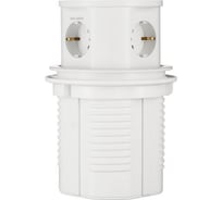 Выдвижная встраиваемая розетка Mebax LK-PRF 3 секции Белый Полуавтоматический d=120мм 1 USB + 1 type C беспроводная зарядка 00-00002872