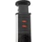 Выдвижная встраиваемая розетка Mebax 105S (J) 3 секции Чёрный Механический d=60мм 2 USB 00-00003151 3