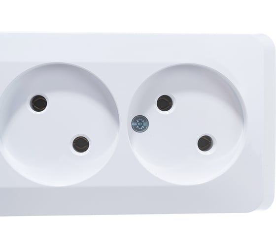 Тройная розетка Systeme Electric ЭТЮД открытой установки, без заземления, без шторок, 16А, 250B, белый PA16-009B