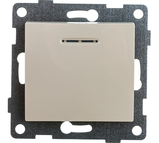 Механизм выключателя GUSI ELECTRIC Bravo 1кл. инд, СУ, 10А, 250В, бежевый С10В18-003 1