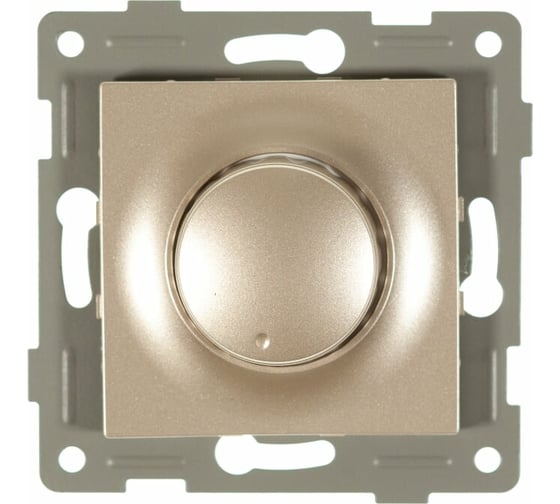 Диммер Ugra, GUSI Electric 500 W, механизм, с накладкой и воротком, шампань. С11Д6-027 1