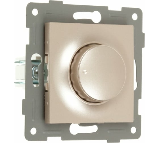 Диммер Ugra, GUSI Electric 500 W, механизм, с накладкой и воротком, шампань. С11Д6-027