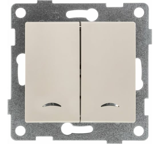 Механизм выключателя GUSI ELECTRIC Ugra 2кл. инд, СУ , 10А, 250В, бежевый С11В28-003