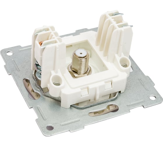 Механизм антенной розетки GUSI ELECTRIC Ugra одинарной, СУ, шампань С11А1-027