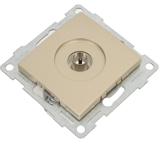 Механизм антенной розетки, GUSI ELECTRIC Bravo одинарной, СУ, шампань С10А1-027
