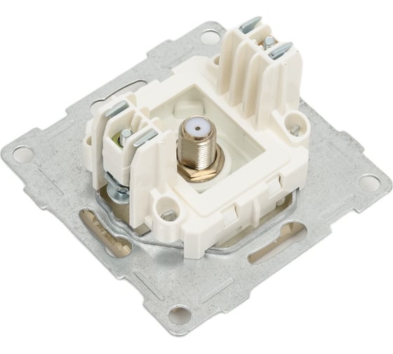 Механизм антенной розетки, GUSI ELECTRIC Bravo одинарной, СУ, шампань С10А1-027