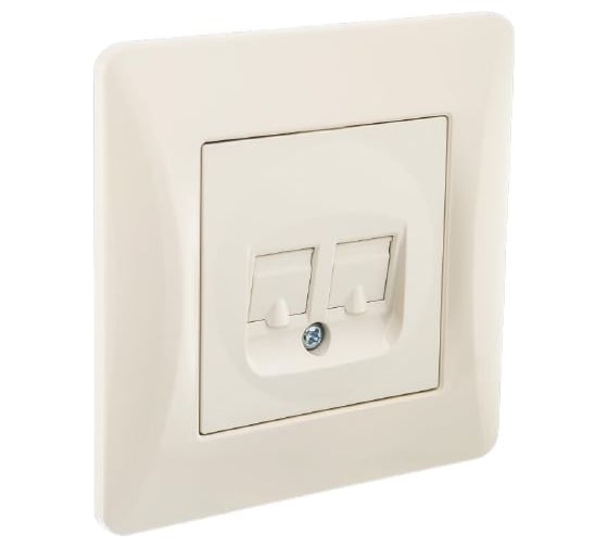 Комбинированная розетка GUSI ELECTRIC Ugra RJ45, RJ12, СУ, беж С11КT-003-СБ 1