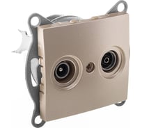 Механизм розетки GUSI ELECTRIC Bravo TV+ SAT, оконечной, СУ, шампань С10TS1-027